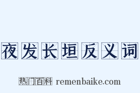 夜发长垣反义词是什么意思的图片